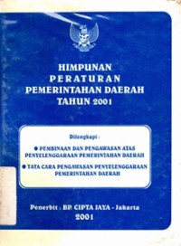 Image of Himpunan Peraturan Pemerintahan Daerah Tahun 2001 Jilid 1