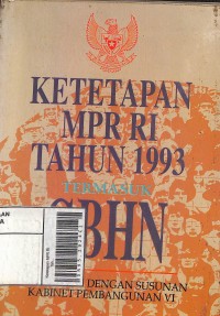 Image of Ketetapan MPR RI Tahun 1993 Termasuk GBHN