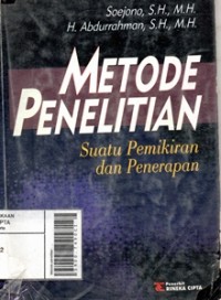 Image of Metode Penelitian : Suatu Pemikiran dan Penerapan